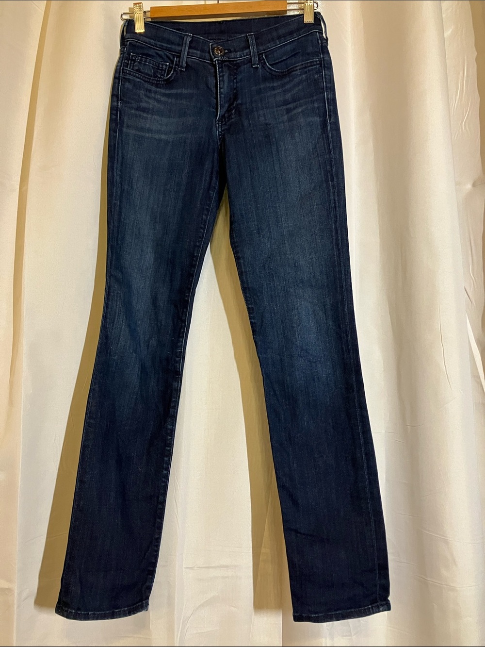 True Religion Women's Dark Blue Straight-Leg Jeans